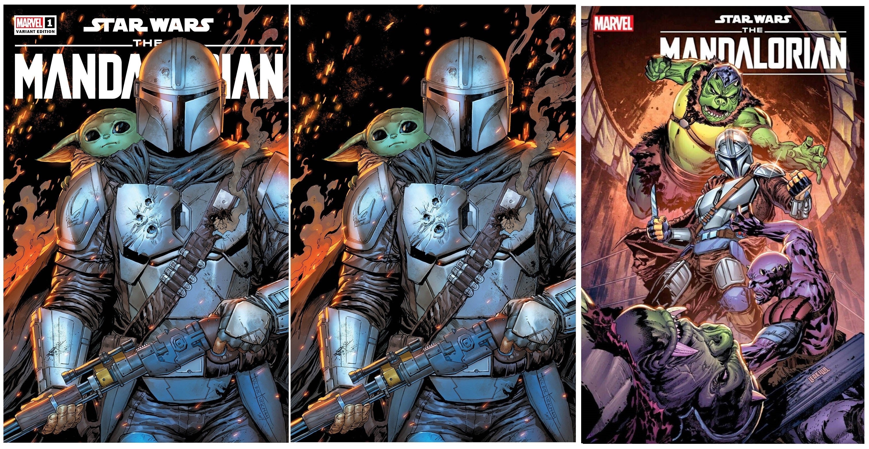 The Mandalorian #1 Battle Damage Signed By Tyler Kirkham deals