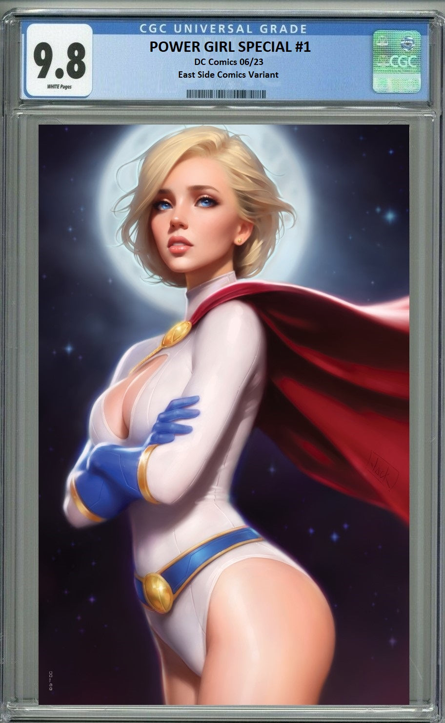 POWER GIRL SPECIAL #1 WILL JACK VIRGIN B VARIANT LIMITED TO 1500 CGC 9 –  SAD LEMON COMICS