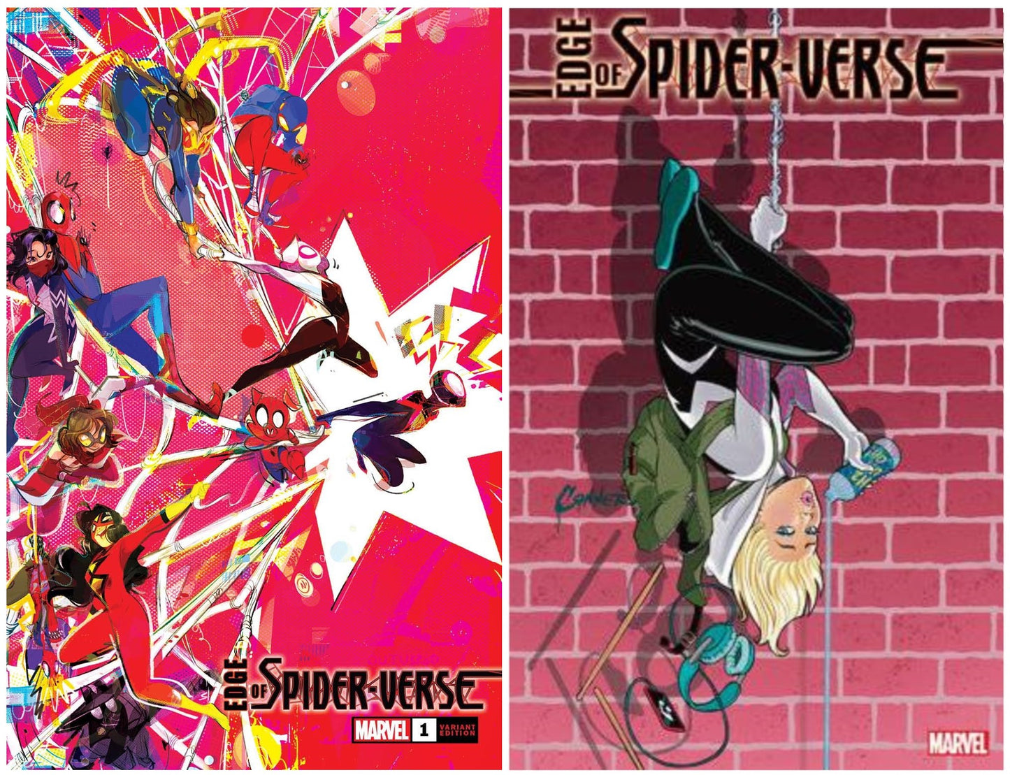 EDGE OF SPIDER-VERSE #1 NICOLETTA BALDARI VARIANT LIMITED TO 600 COPIES WITH NUMBERED COA + 1:25 VARIANT