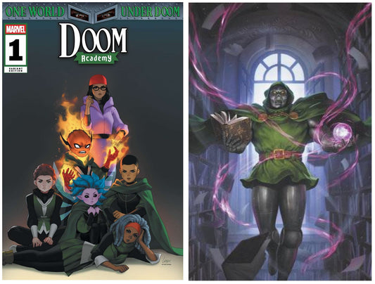 DOOM ACADEMY #1 LEIRIX HOMAGE VARIANT LIMITED TO 600 COPIES WITH NUMBERED COA + 1:50 VARIANT