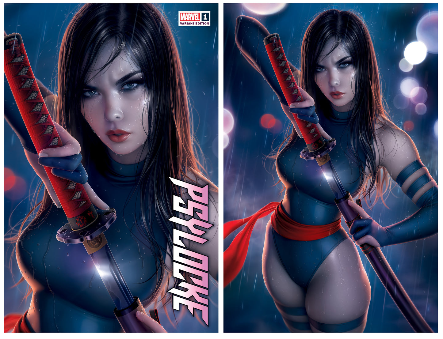 PSYLOCKE #1 WARREN LOUW TRADE/VIRGIN VARIANT SET LIMITED TO 1000 SETS