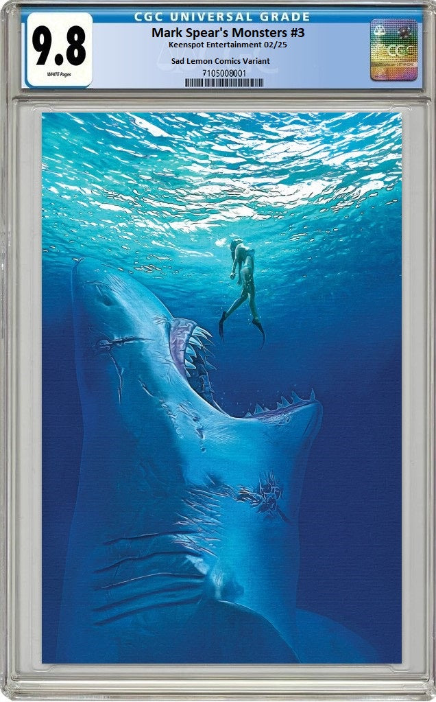 MARK SPEARS MONSTERS #3 MARK SPEARS 'JAWS' VIRGIN VARIANT LIMITED TO 450 COPIES CGC 9.8 PREORDER