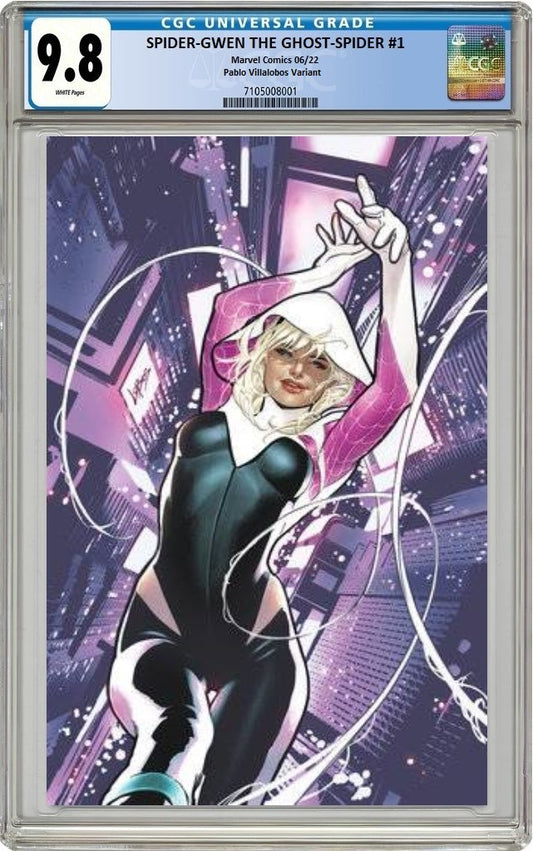 SPIDER-GWEN THE GHOST-SPIDER #1 1:50 PABLO VILLALOBOS VIRGIN VARIANT CGC 9.8 PREORDER