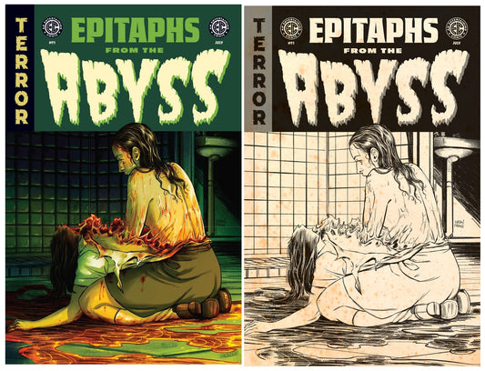 EC EPITAPHS FROM THE ABYSS #1 NAOMI FRANQUIZ COLOUR/BW VARIANT SET LIMITED TO 300 SETS WITH NUMBERED COA