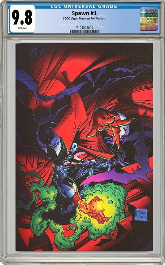 SPAWN #1 TODD MCFARLANE SDCC 2024 VIRGIN FOIL VARIANT LIMITED TO 1000 COPIES CGC 9.8 PREORDER