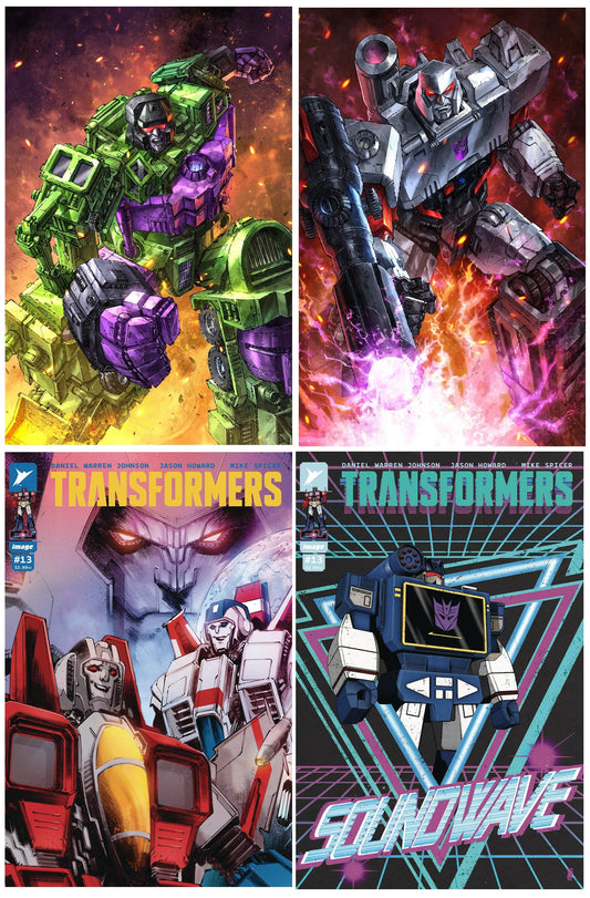 TRANSFORMERS #13 ALAN QUAH DEVASTATOR/MEGATRON VARIANT SET LIMITED TO 500 COPIES + 1:10 & 1:25 VARIANTS