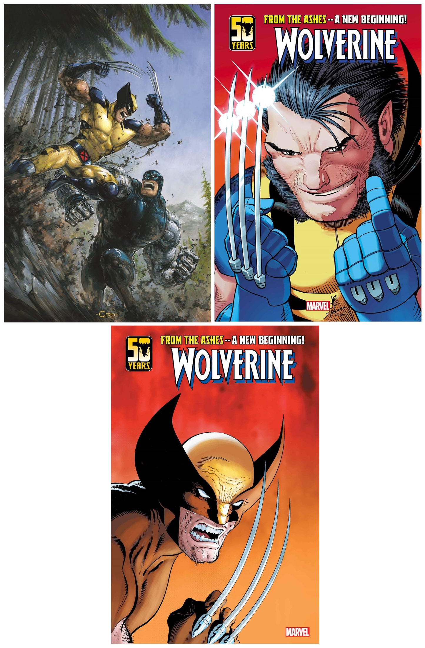 WOLVERINE #1 CLAYTON CRAIN VIRGIN VARIANT LIMITED TO 999 COPIES WITH NUMBERED COA + 1:25, 1:50 VARIANTS