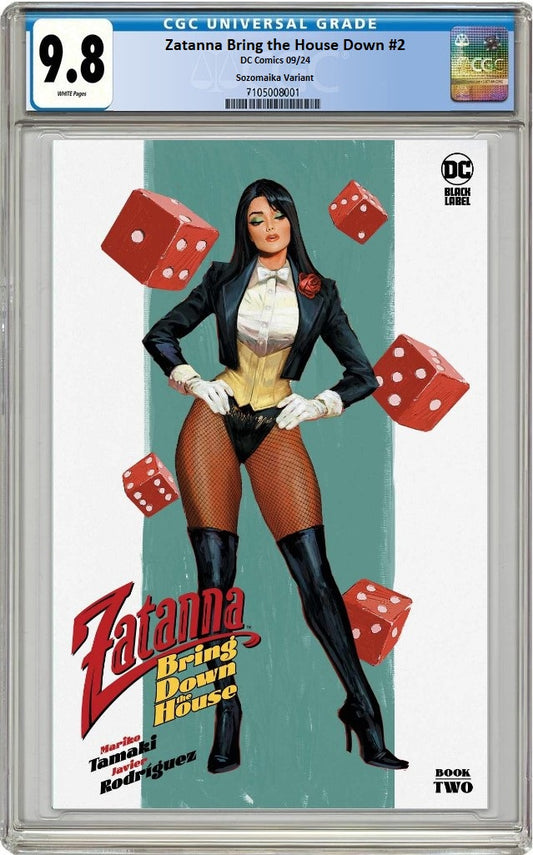 ZATANNA BRING DOWN THE HOUSE #2 SOZOMAIKA VARIANT LIMITED TO 800 COPIES WITH NUMBERED COA CGC 9.8 PREORDER