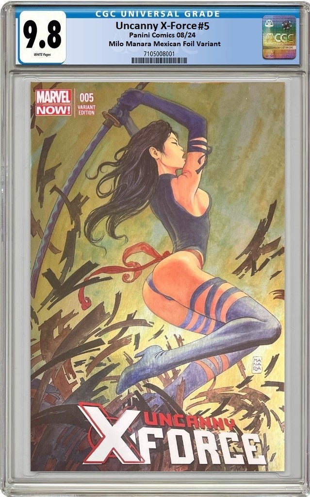 UNCANNY X-FORCE #5 MILO MANARA FOIL VARIANT LIMITED TO 1000 COPIES CGC 9.8 PREORDER