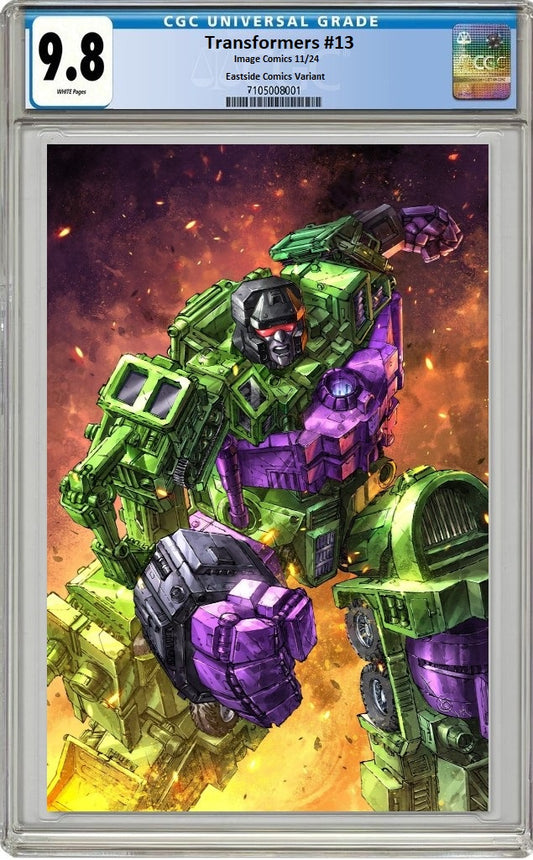 TRANSFORMERS #13 ALAN QUAH DEVASTATOR VARIANT LIMITED TO 500 COPIES CGC 9.8 PREORDER