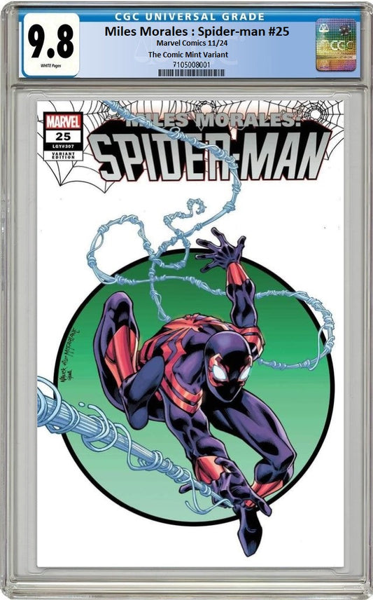 MILES MORALES SPIDER-MAN #25 TODD NAUCK VARIANT LIMITED TO 600 COPIES WITH NUMBERED COA CGC 9.8 PREORDER