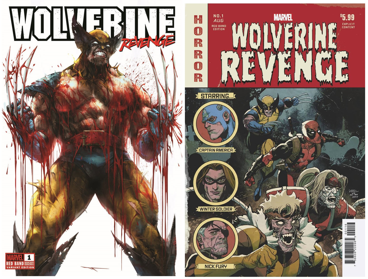 WOLVERINE REVENGE RED BAND #1 IVAN TAO VARIANT LIMITED TO 999 COPIES WITH NUMBERED COA + 1:25 VARIANT