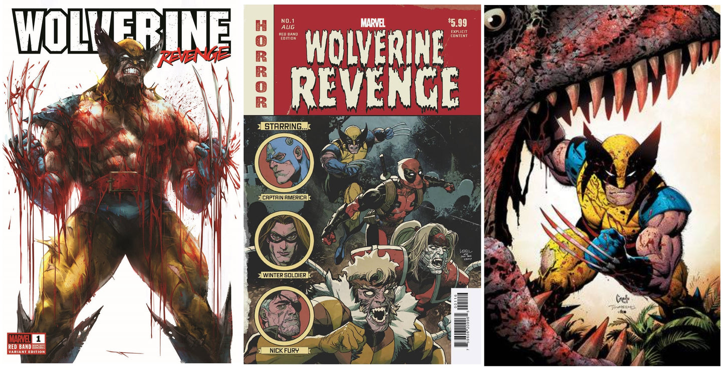 WOLVERINE REVENGE RED BAND #1 IVAN TAO VARIANT LIMITED TO 999 COPIES WITH NUMBERED COA + 1:25 & 1:100 VARIANT