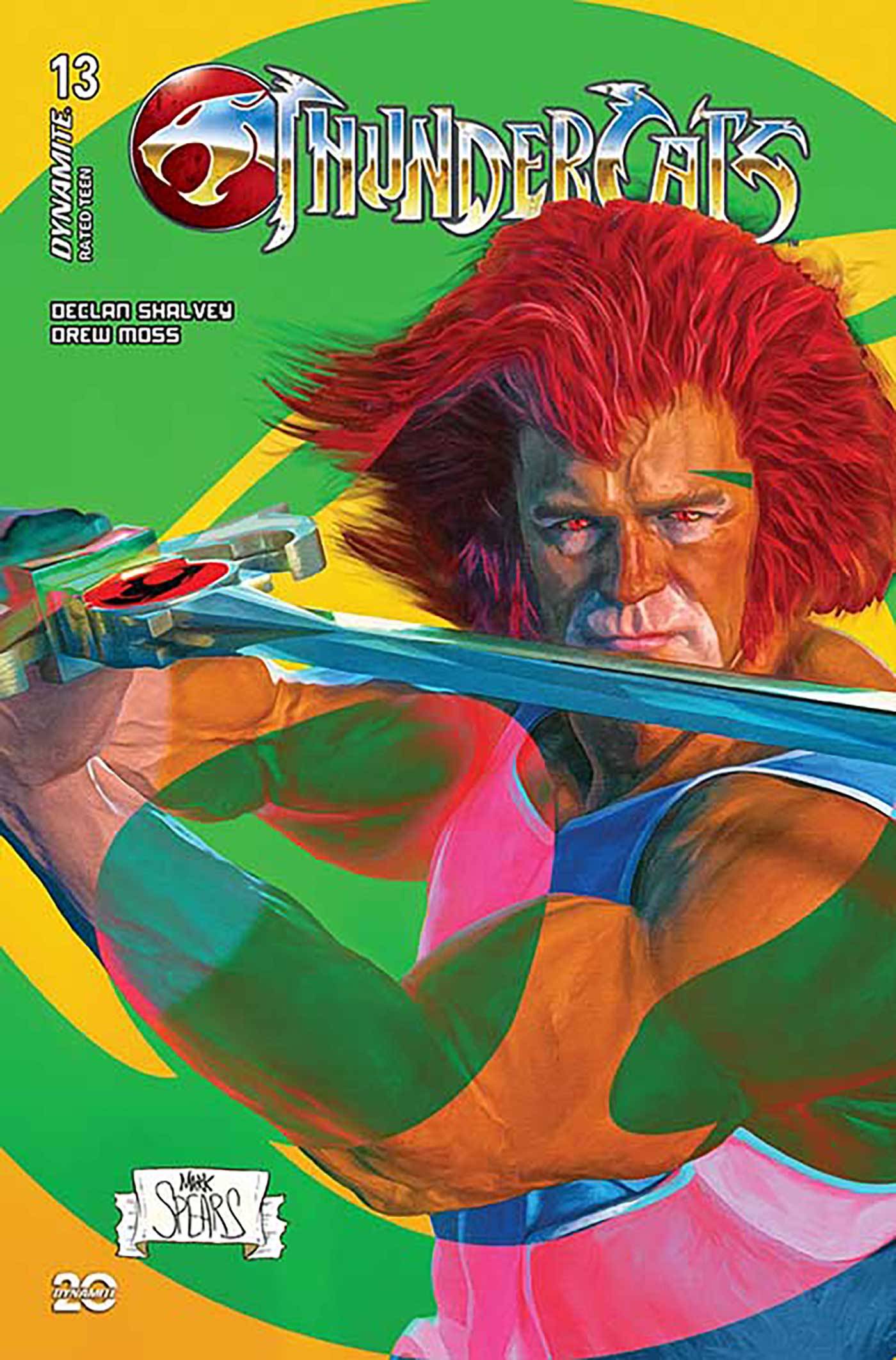 26/02/2025 THUNDERCATS #13 1:7 MARK SPEARS ORIGINAL ART GREEN LOGO VARIANT