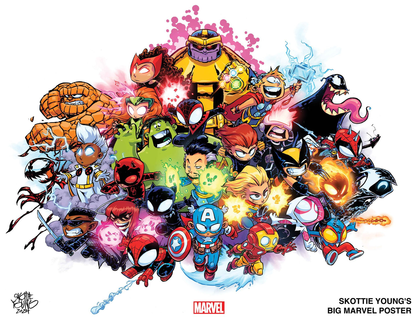 SKOTTIE YOUNGS BIG MARVEL POSTER- SHIPPED IN POSTER TUBE