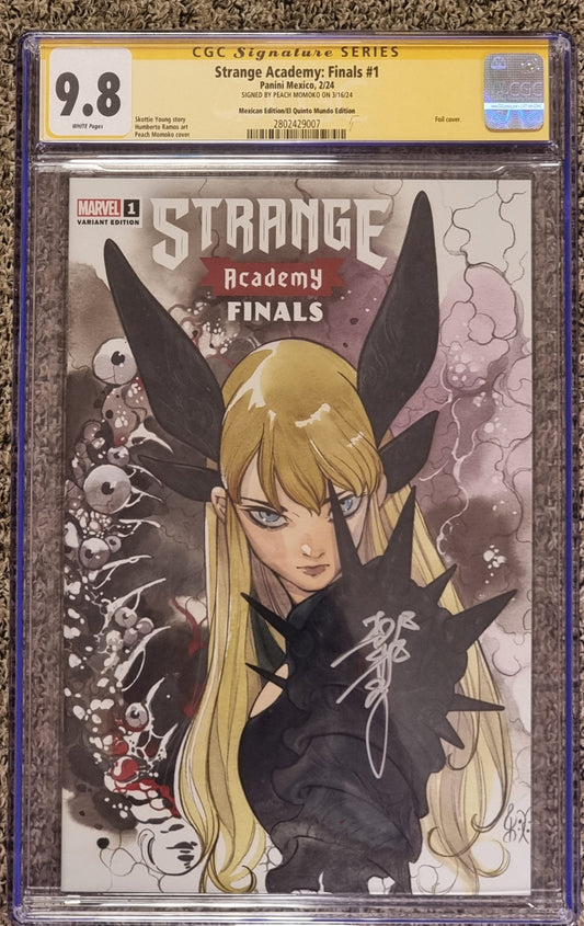 STRANGE ACADEMY FINALS #1 PEACH MOMOKO LA MOLE FOIL VARIANT LIMITED TO 1000 COPIES CGC SS 9.8