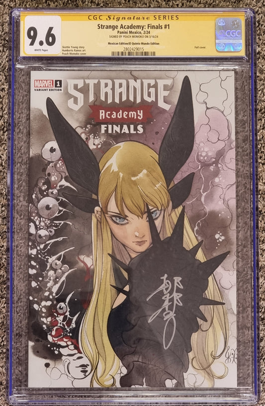 STRANGE ACADEMY FINALS #1 PEACH MOMOKO LA MOLE FOIL VARIANT LIMITED TO 1000 COPIES CGC SS 9.6