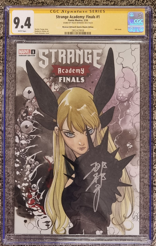 STRANGE ACADEMY FINALS #1 PEACH MOMOKO LA MOLE FOIL VARIANT LIMITED TO 1000 COPIES CGC SS 9.4