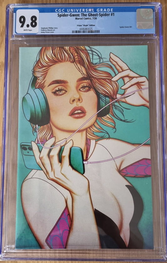 SPIDER-GWEN THE GHOST-SPIDER #1 1:100 JENNY FRISON VIRGIN VARIANT CGC 9.8