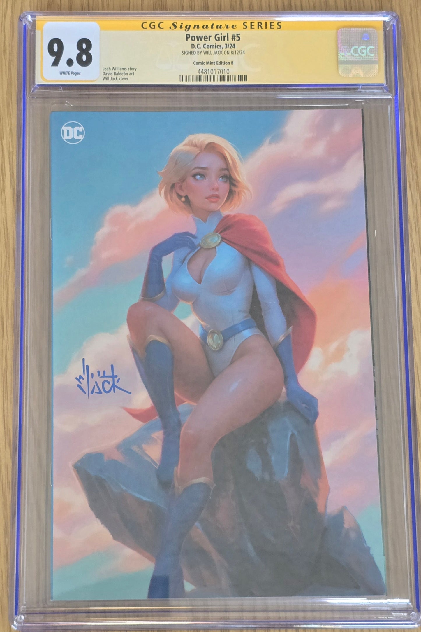 POWER GIRL #5 WILL JACK VIRGIN VARIANT LIMITED TO 1000 COPIES CGC SS 9.8