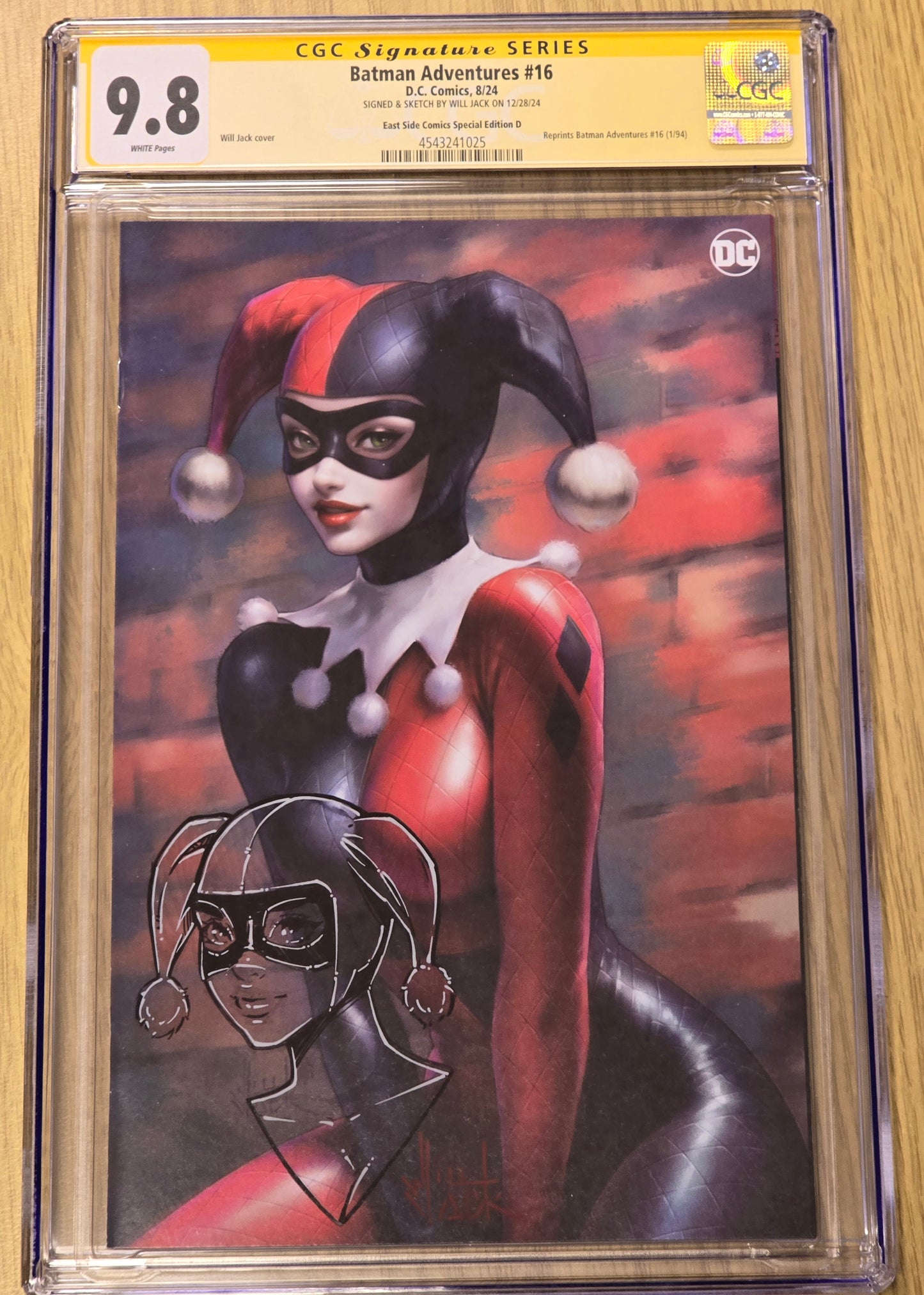 BATMAN ADVENTURES #16 WILL JACK SDCC 2024 VIRGIN VARIANT LIMITED TO 500 CGC REMARK 9.8