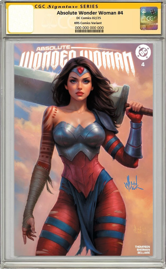 ABSOLUTE WONDER WOMAN #4 WILL JACK TRADE DRESS VARIANT LIMITED TO 1500 COPIES CGC SS PREORDER