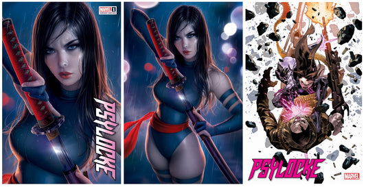 PSYLOCKE #1 WARREN LOUW TRADE/VIRGIN VARIANT SET LIMITED TO 1000 SETS + 1:25 VARIANT