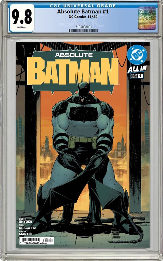 ABSOLUTE BATMAN #1 CVR A NICK DRAGOTTA CGC 9.8