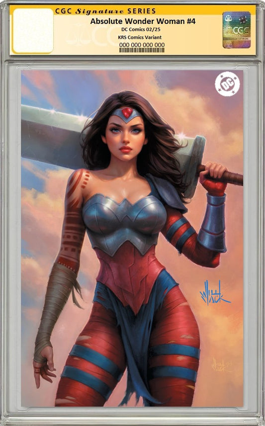 ABSOLUTE WONDER WOMAN #4 WILL JACK VIRGIN VARIANT LIMITED TO 1000 COPIES CGC SS PREORDER