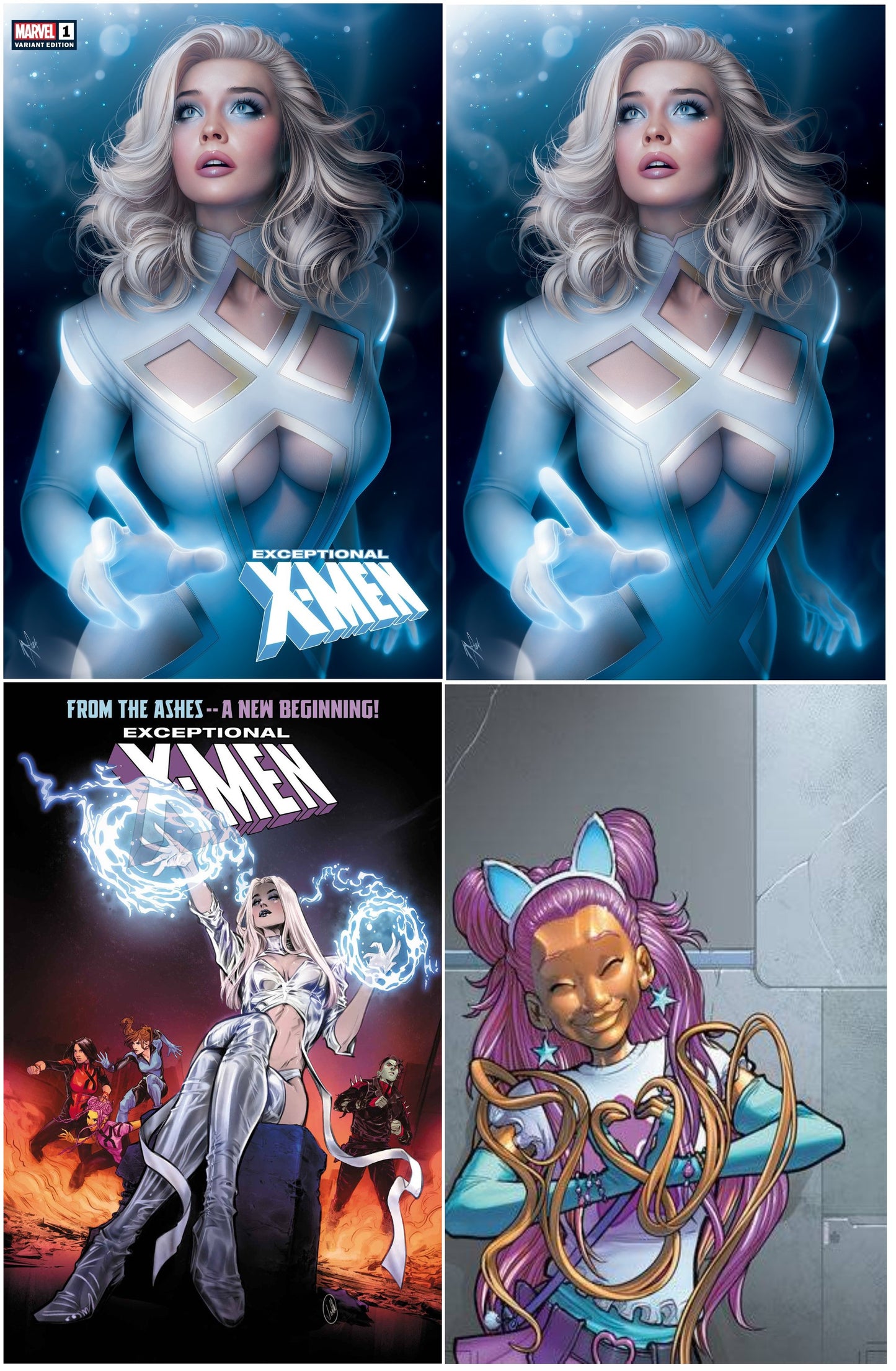 EXCEPTIONAL X-MEN #1 WARREN LOUW TRADE/VIRGIN VARIANT SET LIMITED TO 1000 SET + 1:25 & 1:50 VARIANTS