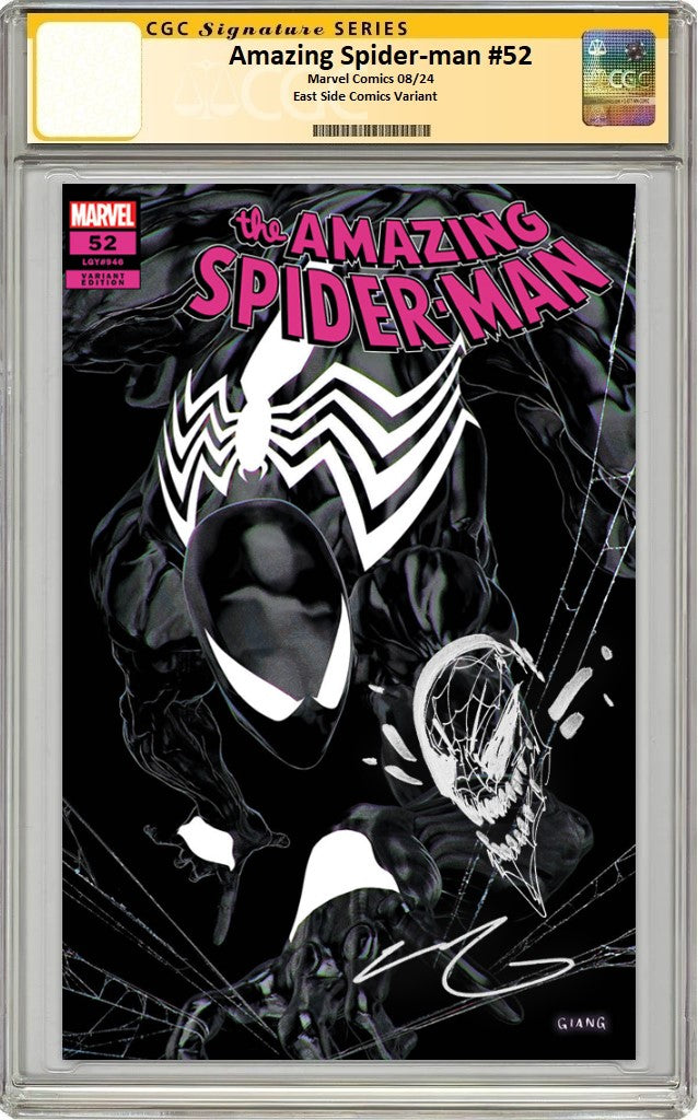 AMAZING SPIDER-MAN #52 JOHN GIANG NEGATIVE VARIANT LIMITED TO 600 COPIES WITH NUMBERED COA CGC REMARK PREORDER