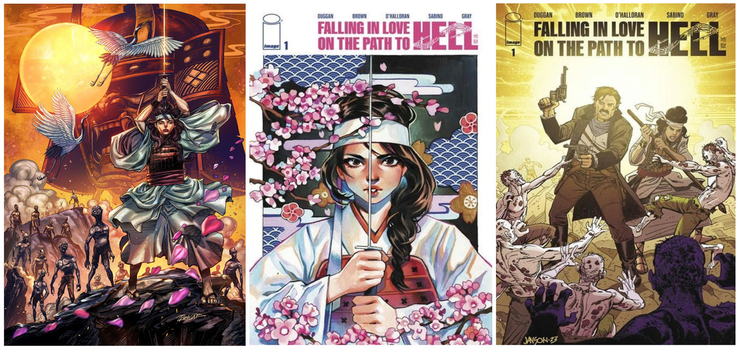 FALLING IN LOVE ON THE PATH TO HELL #1 REDCODE VARIANT LIMITED TO 300 COPIES WITH NUMBERED COA + 1:10 & 1:20 VARIANT