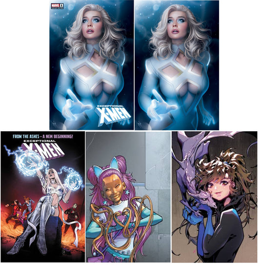 EXCEPTIONAL X-MEN #1 WARREN LOUW TRADE/VIRGIN VARIANT SET LIMITED TO 1000 SET + 1:25, 1:50 & 1:100 VARIANTS