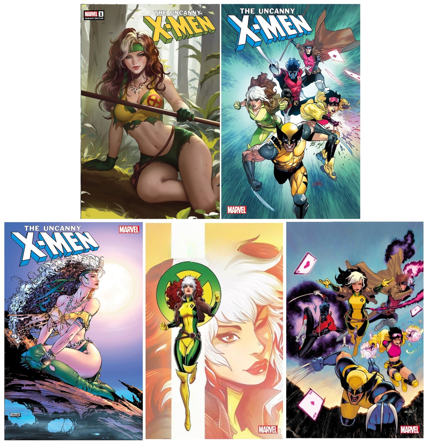 UNCANNY X-MEN #1 LEIRIX VARIANT LIMITED TO 800 COPIES WITH NUMBERED COA + 1:25, 1:50, 1:50 & 1:100 VARIANT