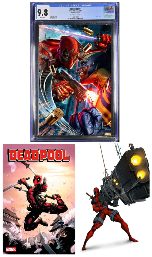 DEADPOOL #1 (2024) GREG HORN ULTIMATE FOIL EDITION LIMITED TO 200 NUMBERED CGC 9.8 + 1:25 & 1:100 VARIANTS