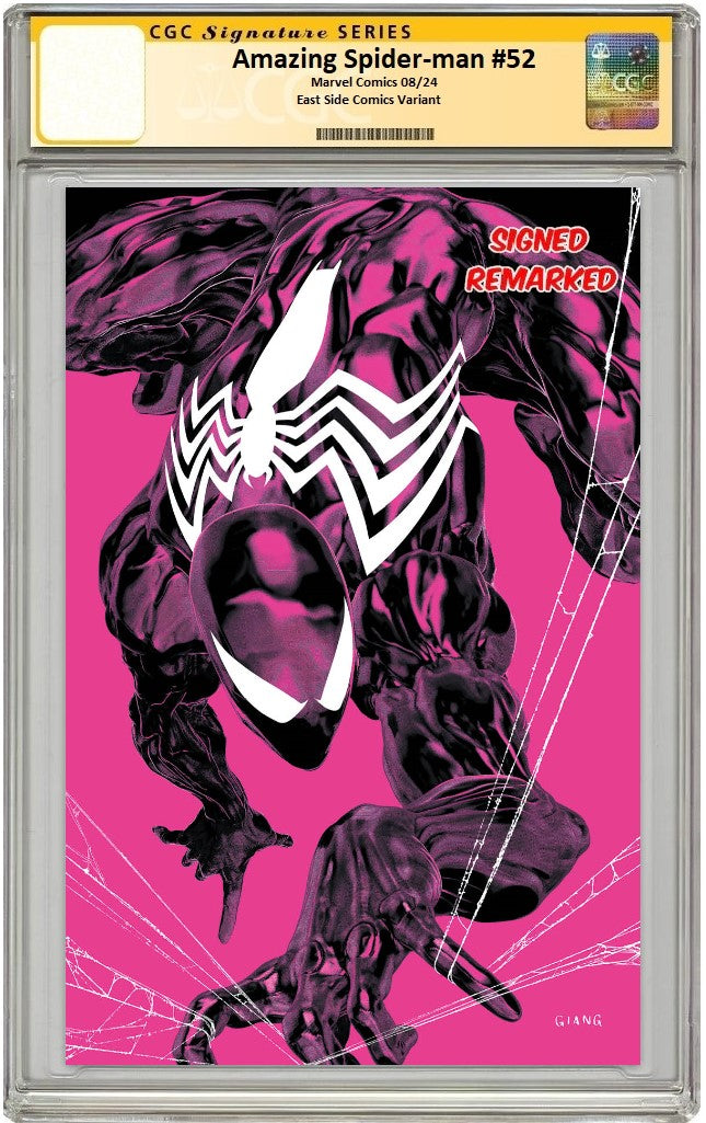 AMAZING SPIDER-MAN #52 JOHN GIANG SDCC 2024 PINK NEGATIVE VIRGIN VARIANT LIMITED TO 600 COPIES WITH NUMBERED COA - RAW & CGC OPTIONS