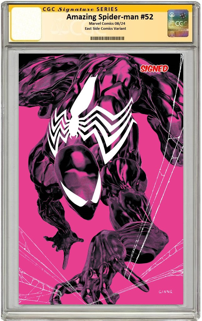 AMAZING SPIDER-MAN #52 JOHN GIANG SDCC 2024 PINK NEGATIVE VIRGIN VARIANT LIMITED TO 600 COPIES WITH NUMBERED COA - RAW & CGC OPTIONS