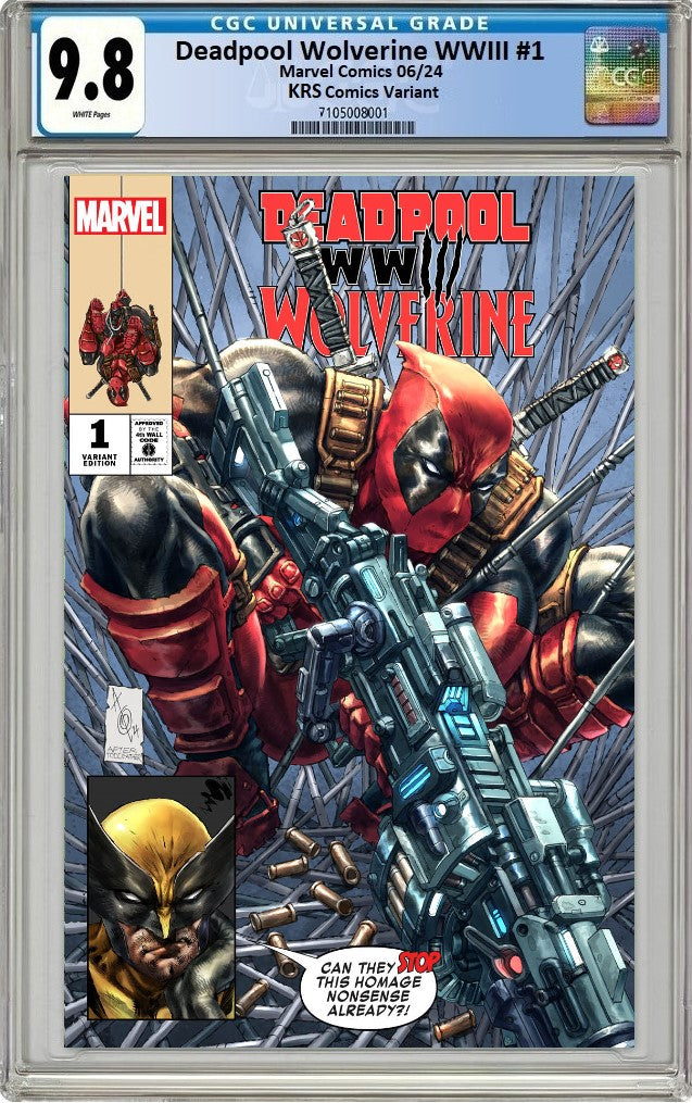 DEADPOOL WOLVERINE WWIII #1 ALAN QUAH SDCC 2024 VARIANT LIMITED TO 600 COPIES WITH NUMBERED COA - RAW & CGC OPTIONS