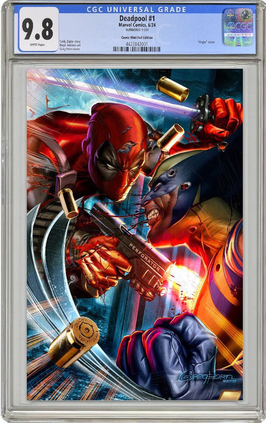 DEADPOOL #1 (2024) GREG HORN ULTIMATE FOIL EDITION LIMITED TO 200 NUMBERED CGC 9.8