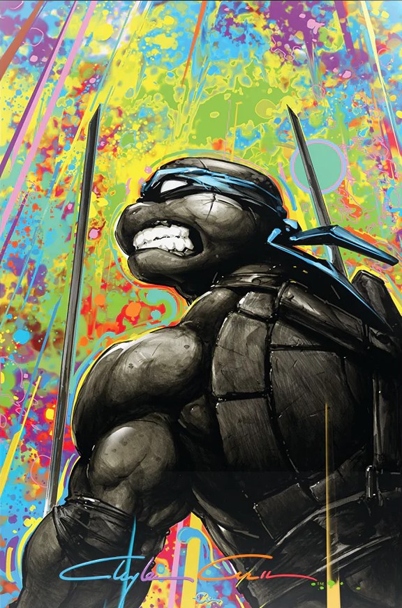 TEENAGE MUTANT NINJA TURTLES 2024 #1 CLAYTON CRAIN LEONARDO VIRGIN VARIANT LIMITED TO 300 COPIES INFINITY SIGNED WITH COA