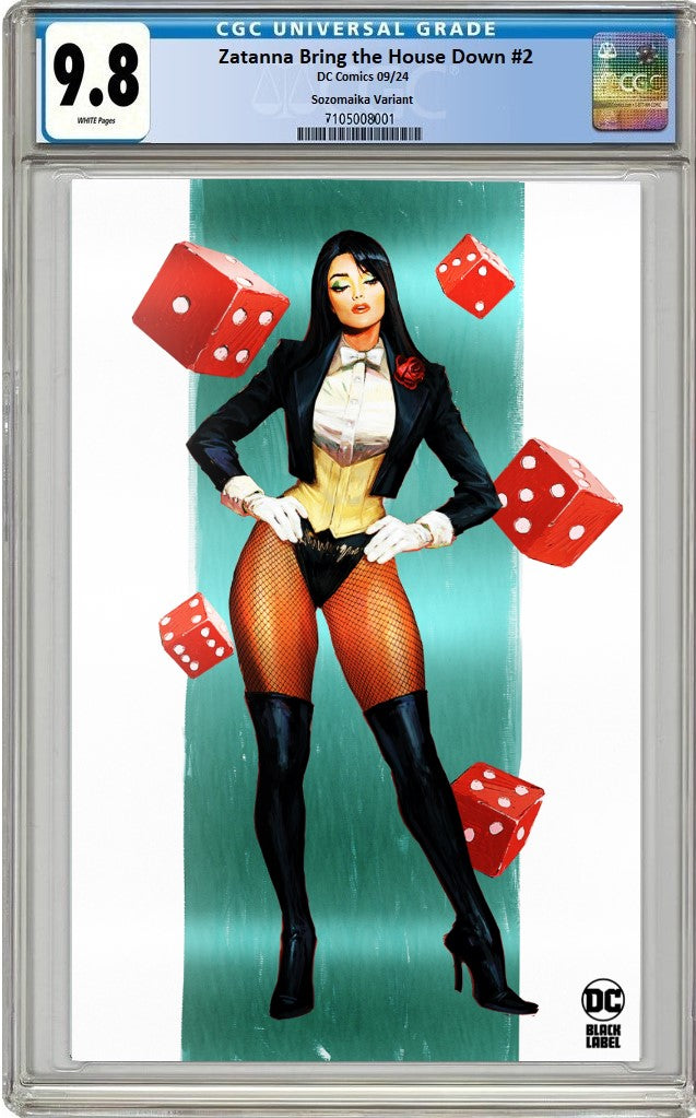 ZATANNA BRING DOWN THE HOUSE #2 SOZOMAIKA SDCC 2024 VIRGIN FOIL VARIANT LIMITED TO 600 COPIES WITH NUMBERED COA - RAW & CGC OPTIONS