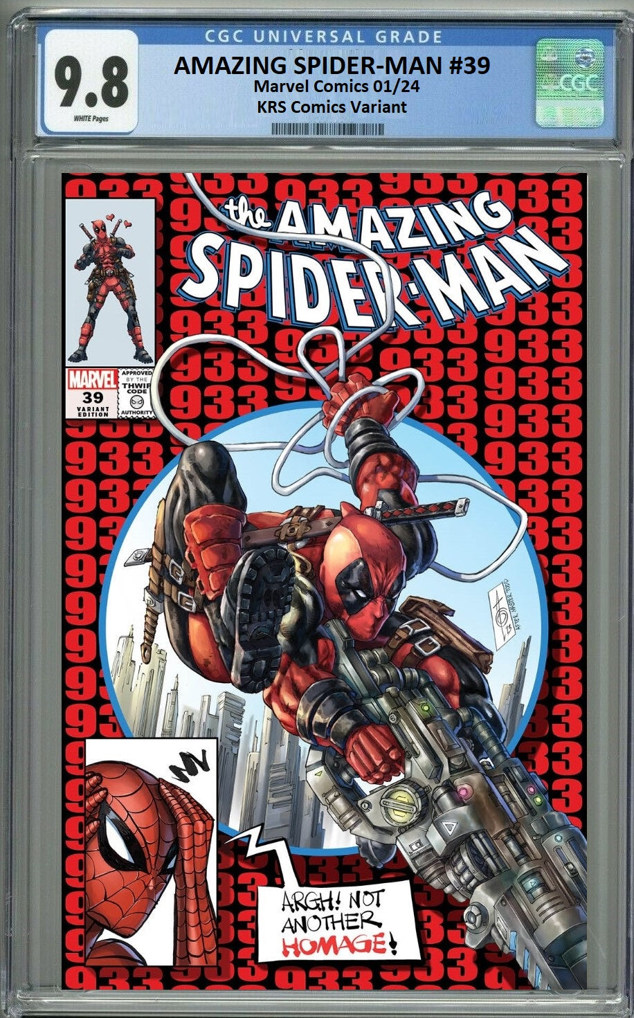 AMAZING SPIDER-MAN #39 ALAN QUAH RED TRADE DRESS ANTI-HOMAGE VARIANT LIMITED TO 3000 COPIES CGC 9.8 PREORDER