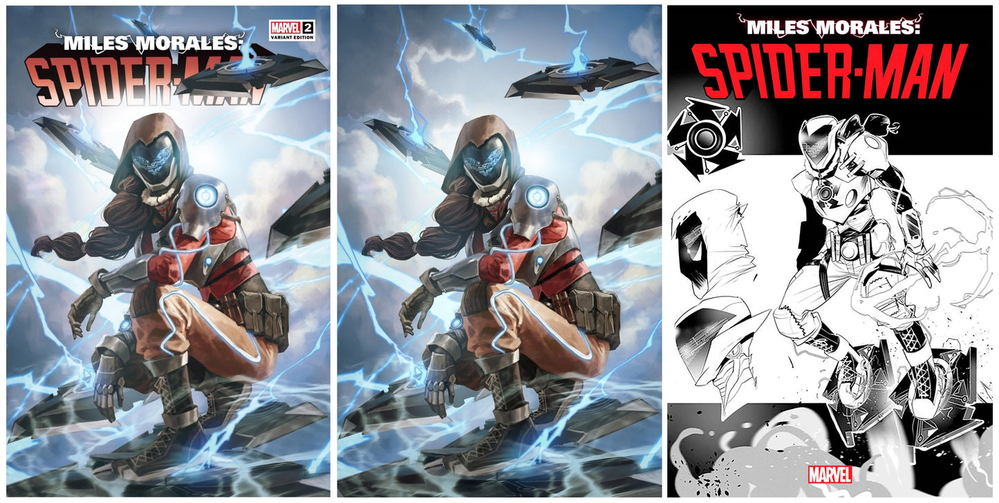 MILES MORALES SPIDER-MAN #2 SKAN SRISUWAN TRADE/VIRGIN VARIANT SET LIMITED TO 600 SETS WITH NUMBERED COA + 1:10 VARIANT