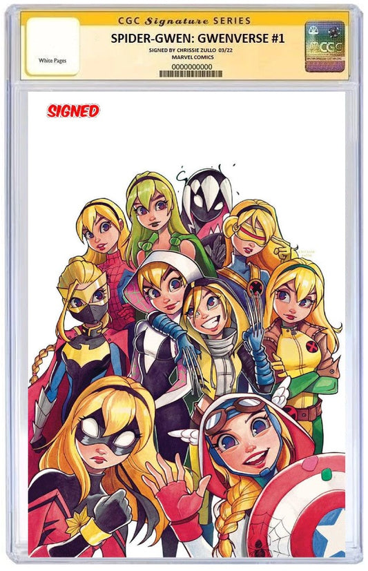 GWENVERSE #1 CHRISSIE ZULLO WHITE VIRGIN MEGACON VARIANT LIMITED TO 1000 COPIES CGC SS PREORDER