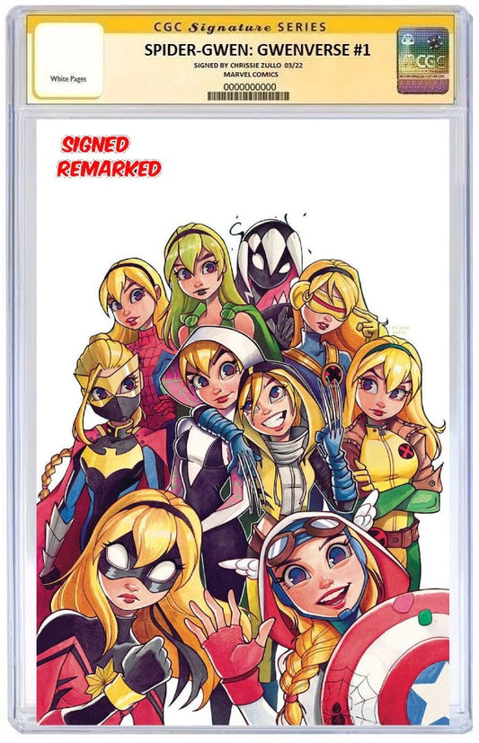 GWENVERSE #1 CHRISSIE ZULLO WHITE VIRGIN MEGACON VARIANT LIMITED TO 1000 COPIES CGC REMARK PREORDER