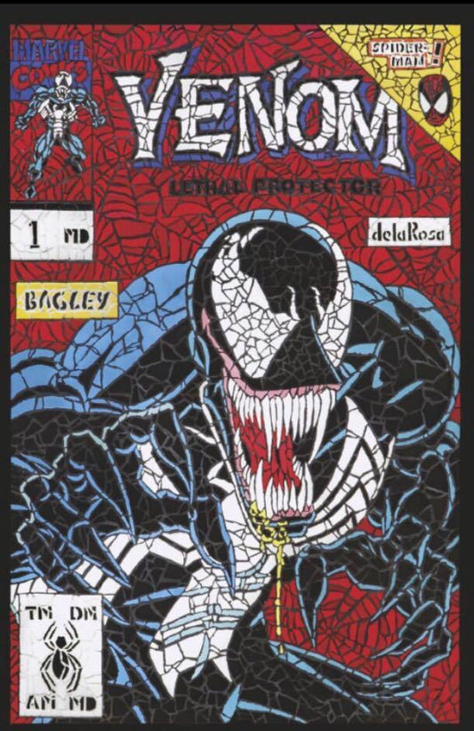 VENOM FIRST HOST #1 SHATTERED VARIANT HOMAGE TO LETHAL PROTECTOR #1 LTD TO 3000