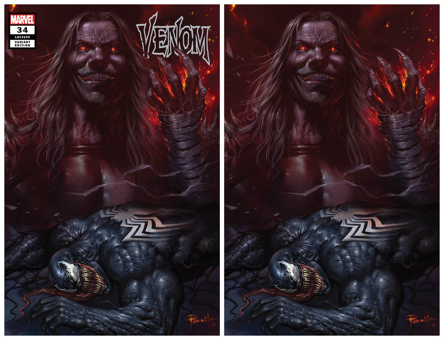 VENOM #34 LUCIO PARRILLO TRADE/VIRGIN VARIANT SET LIMITED TO 800 SETS