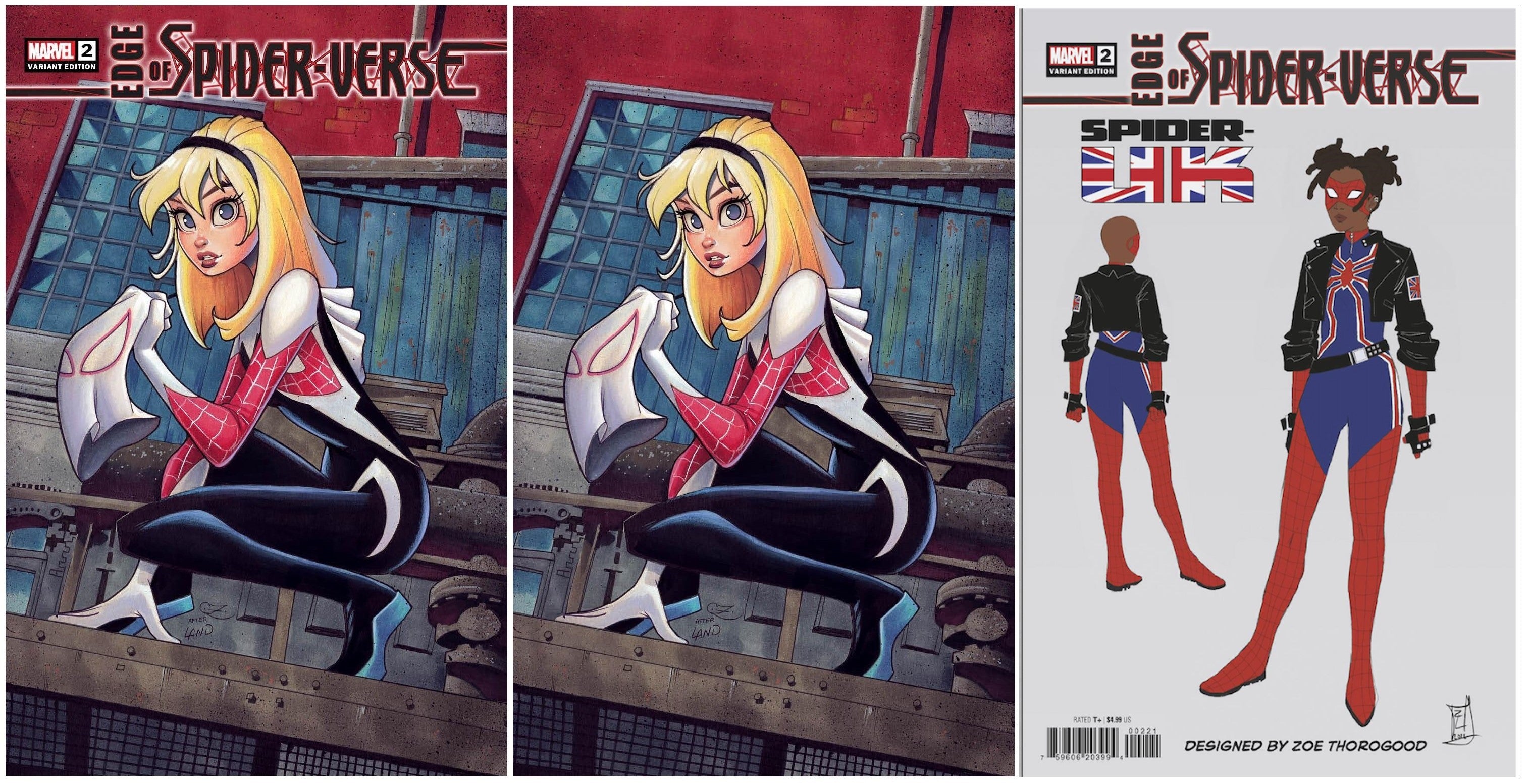 Edge Of Spider-Verse outlet #2 Chrissie Zullo Limited Edition Variant Set Marvel 2022