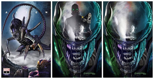 ALIEN #1 GREG HORN EXCLUSIVE TRADE/2x VIRGIN VARIANT SET