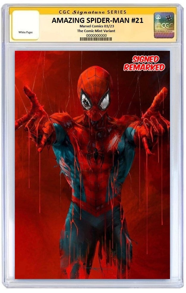 AMAZING SPIDER-MAN #21 IVAN TAO VIRGIN VARIANT LIMITED TO 1000 COPIES CGC REMARK PREORDER